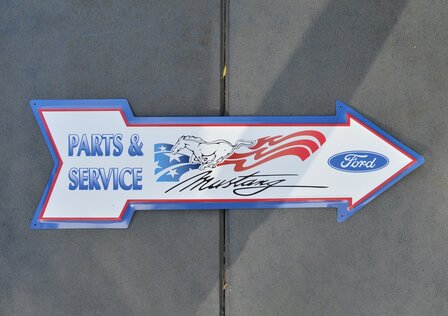 Blikken Mustang parts &amp; service arrow bord