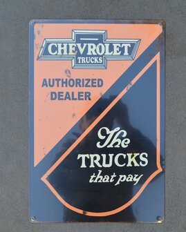 metalen Chevrolet the trucks that pay bord