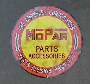 metalen MOPAR parts &amp; accessoires bord 