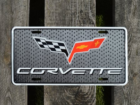 blikken Corvette nummerbord no3