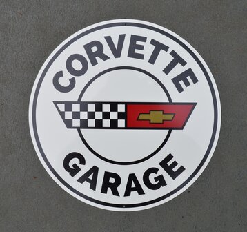 metalen Corvette garage C4 wit bord&nbsp;