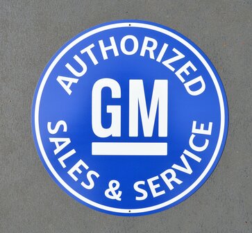 metalen GM authorized sales &amp; service rond bord&nbsp;
