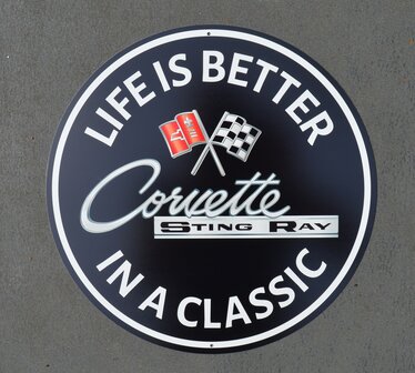 metalen Corvette Sting Ray classic car bord&nbsp;