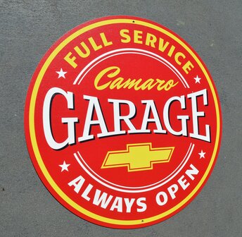 metalen Camaro garage full service rond bord&nbsp;