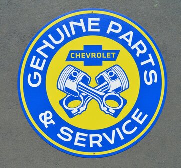 metalen Chevrolet genuine parts &amp; service rond bord&nbsp;