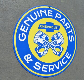 metalen Chevrolet genuine parts &amp; service rond bord&nbsp;