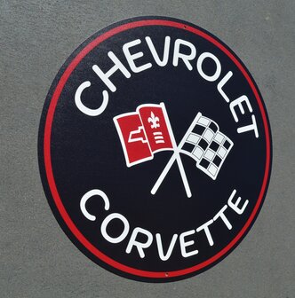 metalen Chevrolet Corvette rond bord&nbsp;