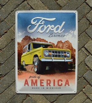 blikken Ford Bronco pride of America bord&nbsp;