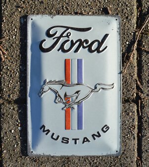 blikken Ford Mustang logo bord no2