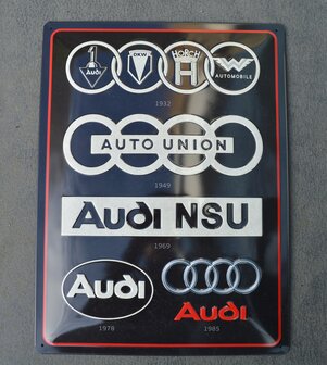 blikken Audi logo&#039;s bord 