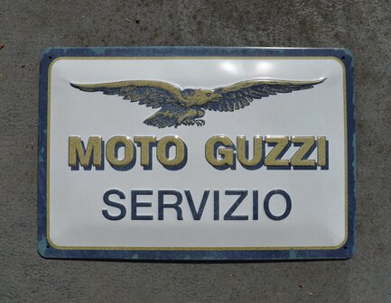 blikken Moto Guzzi servizio bord 20x30cm