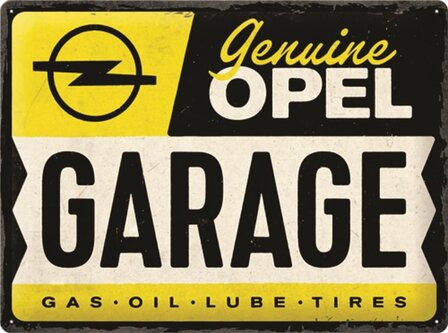 blikken Opel garage bord 