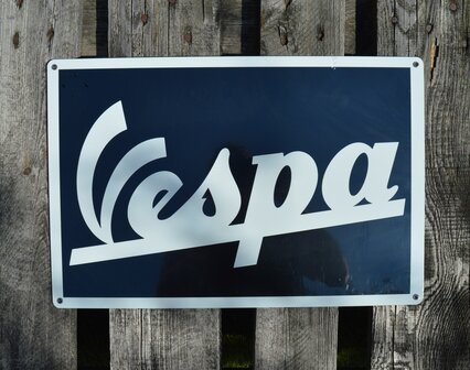 metalen Vespa classic logo bord