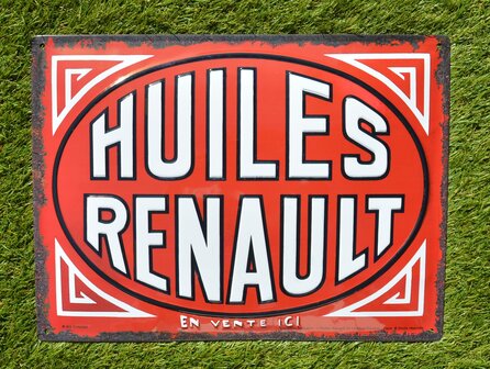 blikken Huiles Renault bord 