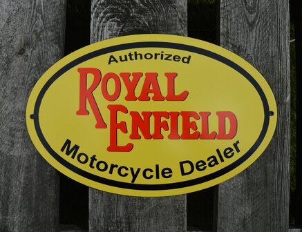 metalen Royal Enfield dealer bord