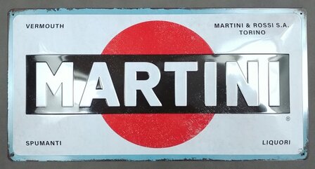 blikken Martini logo bord 