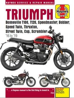 Triumph Bonneville Speedmaster Bobber Speed Twin Thruxton Street Twin Cup Scrambler [2016-2019] Haynes boek