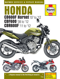 Honda CB600 Hornet, CBF600 &amp; CBR600F [2007-2012] Haynes boek