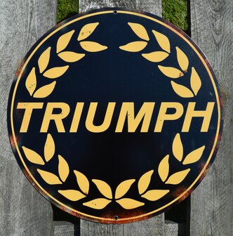 metalen Triumph &#039;roestig&#039; bord