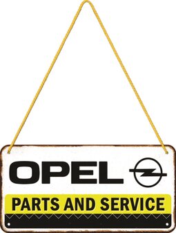 blikken Opel parts &amp; service bord 10x20cm