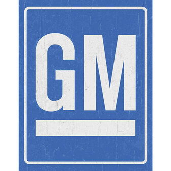 blikken GM logo bord 
