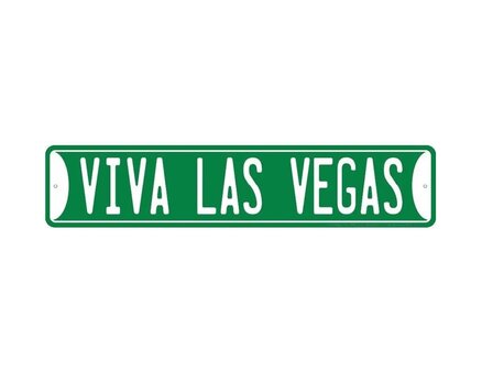 blikken Viva Las Vegas bord 