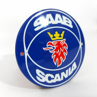 emaille Saab Scania bord