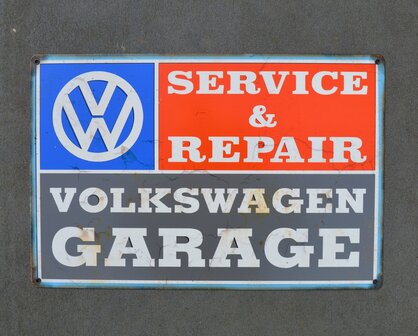 metalen Volkswagen service &amp; repair bord 