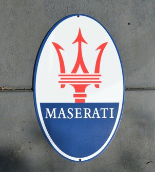 metalen Maserati logo bord 
