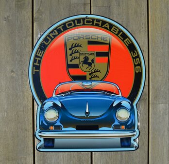 metalen Porsche 356 bord 