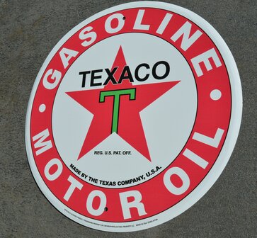 blikken Texaco gasoline bord