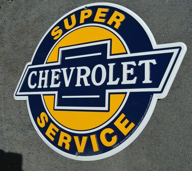 blikken Chevrolet Super Service bord no3
