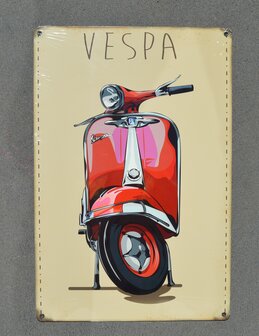 metalen Vespa art bord