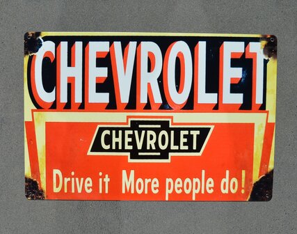 metalen Chevrolet drive it bord