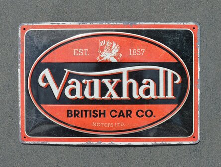 blikken Vauxhall bord 20x30cm