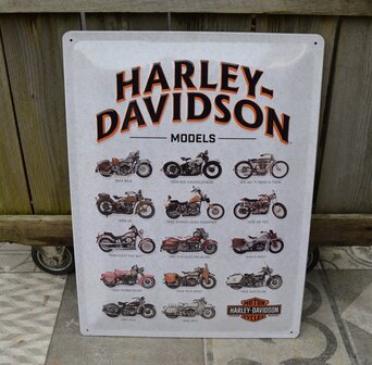 blikken Harley-Davidson models bord