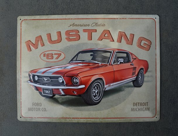 blikken Ford Mustang ‘67 bord 