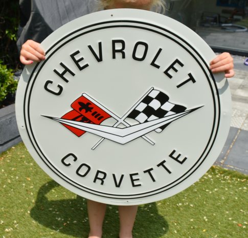 blikken Chevrolet Corvette bord XXL