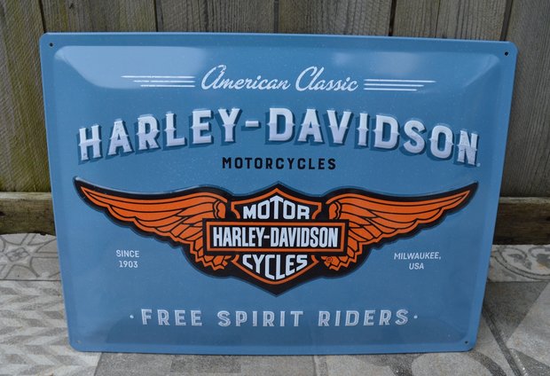 blikken Harley-Davidson free spirit bord 