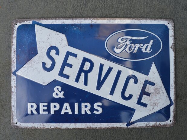 blikken Ford service & repairs bord