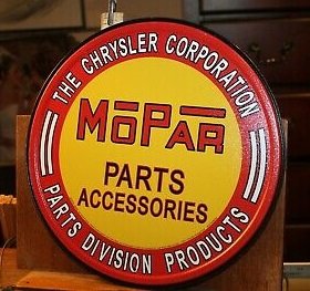 blikken Mopar parts and accessories bord