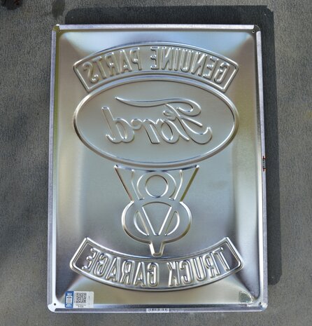 blikken Ford V8 truck garage bord 