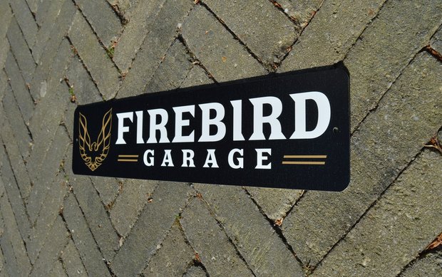 metalen Firebird garage bord