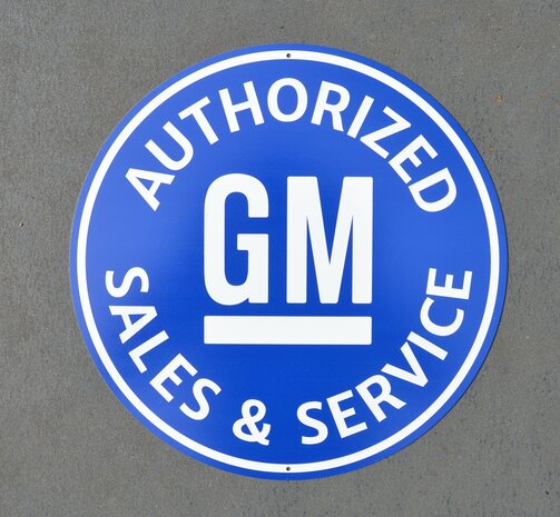 metalen GM authorized sales & service rond bord 