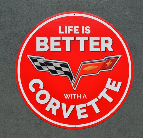metalen Life is better with a Corvette C6 bord 