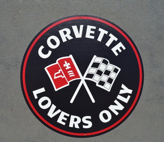 metalen Corvette lovers only bord 