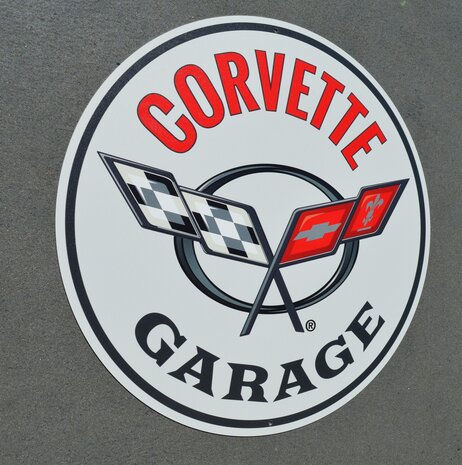 metalen Corvette garage C5 bord 