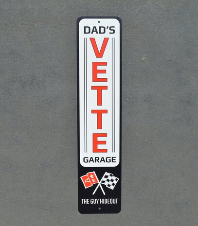 metalen Dad's Vette garage bord 