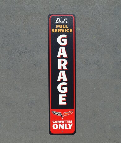 metalen Dad's Corvette C6 garage bord 
