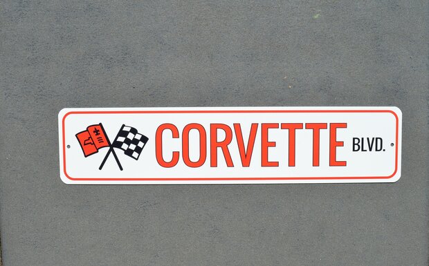 metalen Corvette blvd bord 